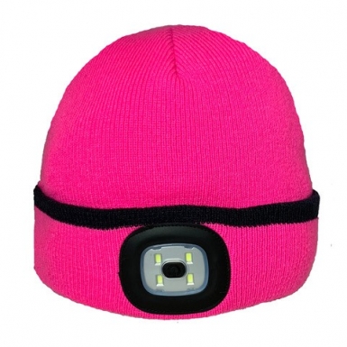 Platinum Agencies Ltd Vision LED Lights Unisex Beannie Hat - Pink